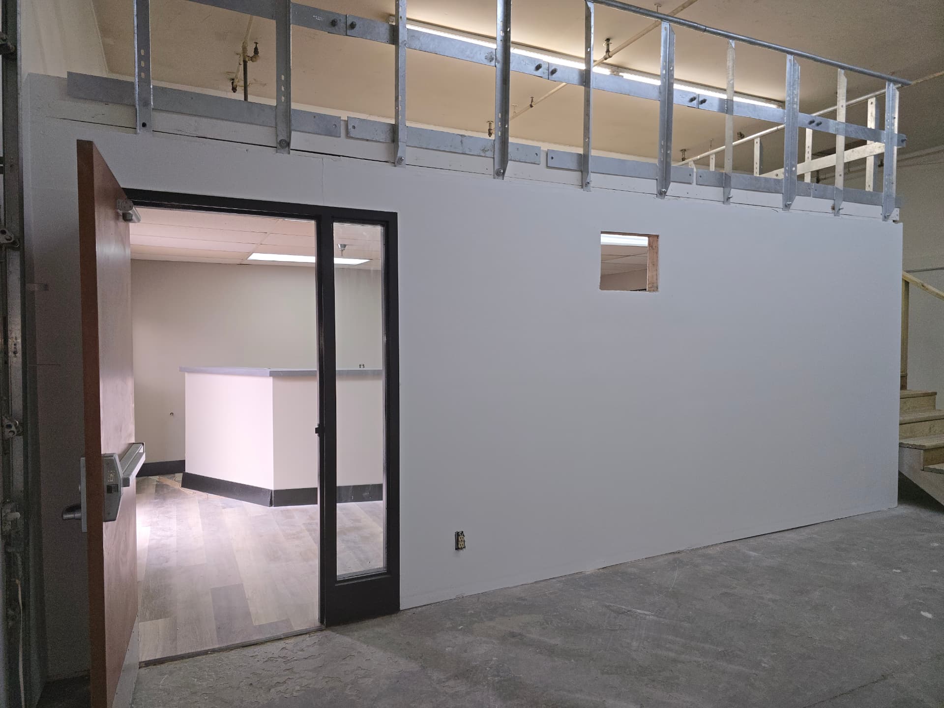 Commercial Office Buildout with New Drywall · Minneapolis, MN · Steel framing, drywall install, paint, base trim Commercial Drywall Installation and Painting in Minneapolis, MN